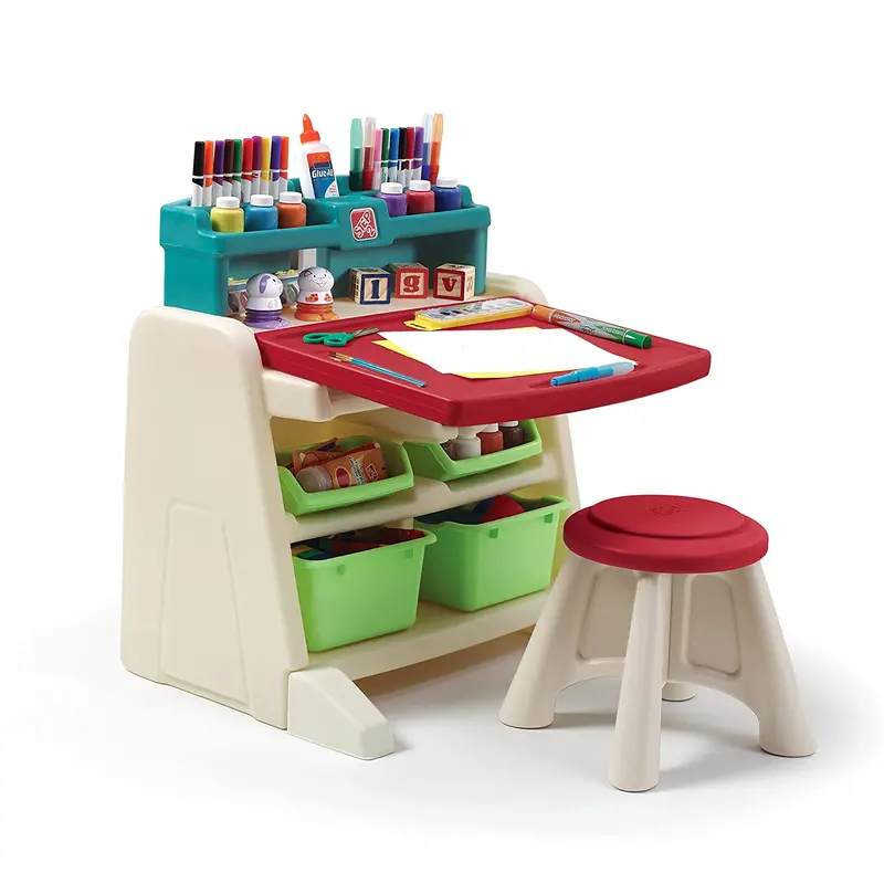 Step2 Flip And Doodle Easel Desk With Stool, Educational Toy For Kids ,Multiple Use 1