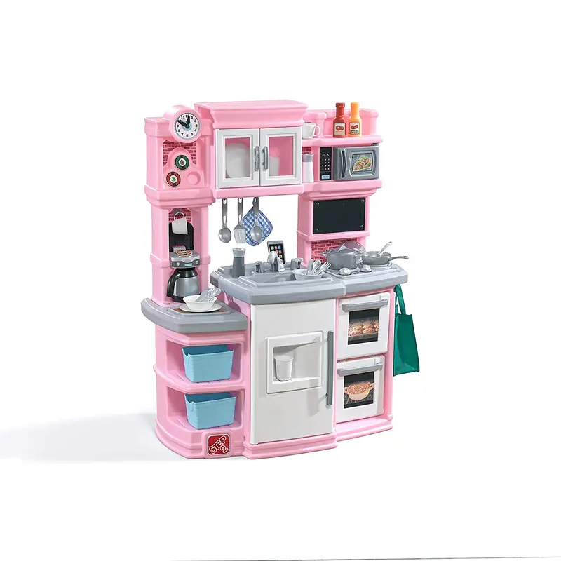 Step2 - Great Gourmet Kitchen Play Set - Light Pink Kitchen For Kids With 36-Piece Accessory Set 1