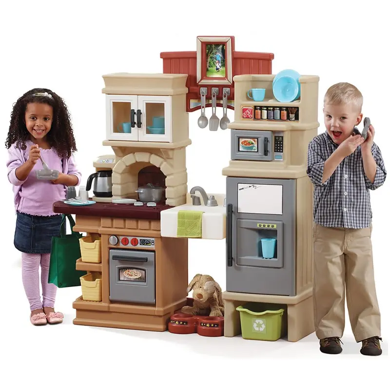 Step2 Heart Of The Home Kitchen | Large Play Kitchen With Play Food | Over 40 Kitchen Accessory Toys Included 2