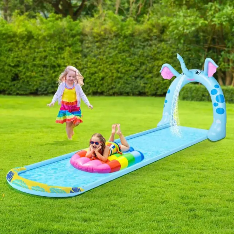 Sun Club Elephant Spray Slide Outdoor Inflatable Water Sports Pool Floating Swimming Toys - Jilong 2