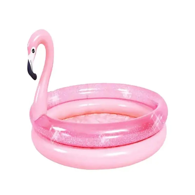 Sun Club Glitter Flamingo 2-Ring Inflatable Pool -Jilong 1