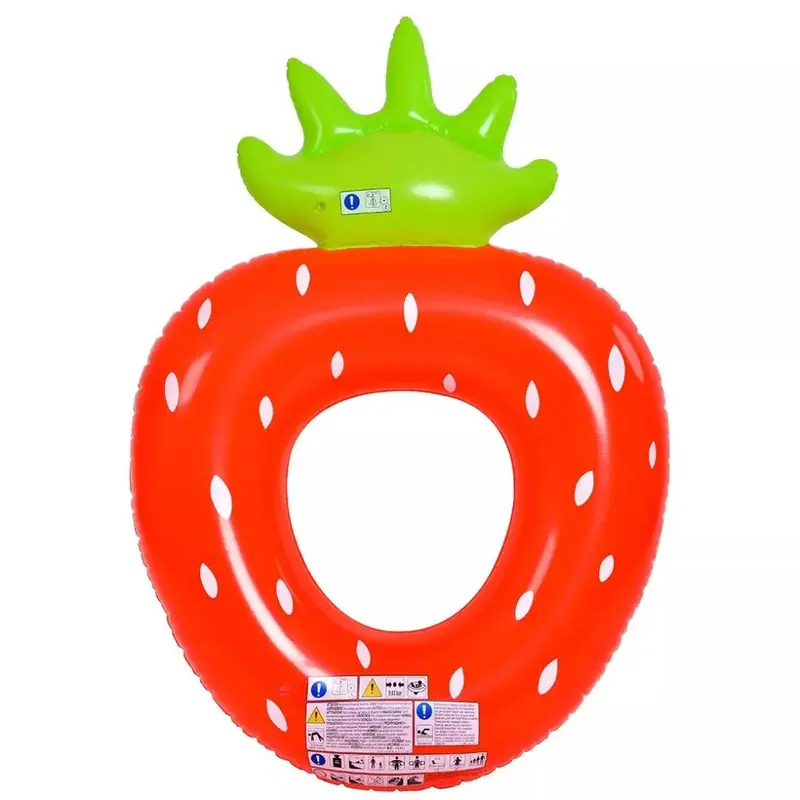 Sun Club Inflatable Strawberry Ring Float 100 X 76 Cm - Jilong 1