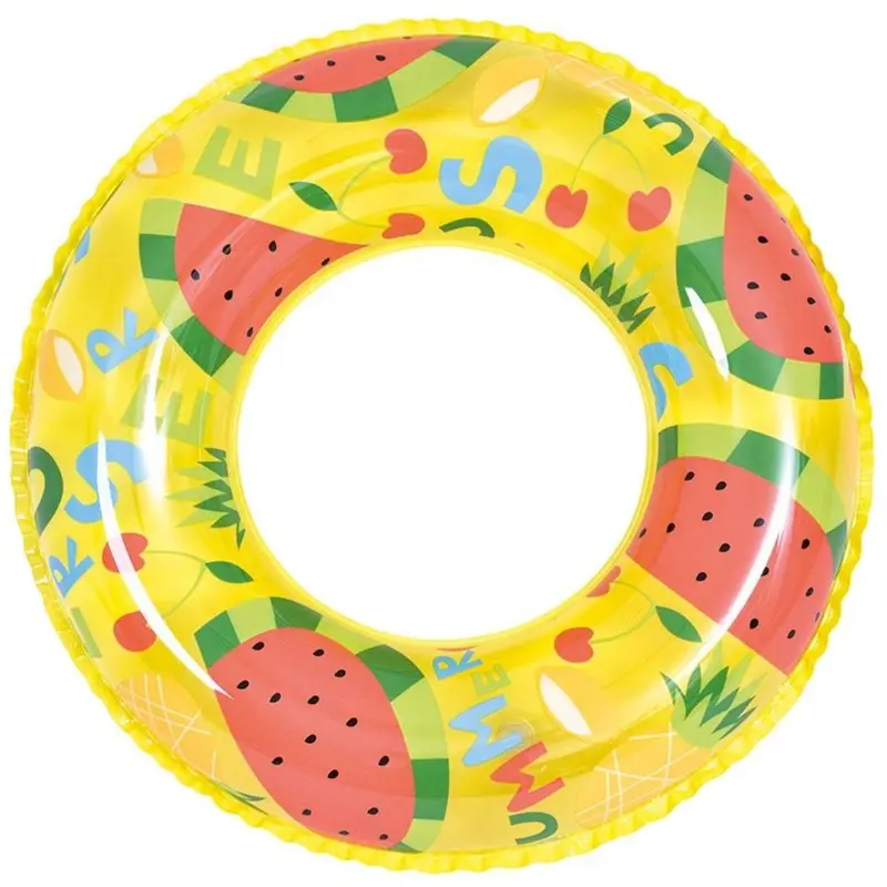 Sun Club Inflatable Swim Ring Floating Swimming Toys For Kids - 60 Cm - Multi Color 1