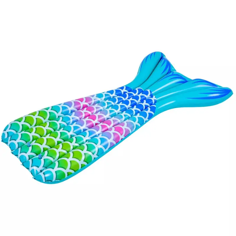 Sun Club Mermaid Tail Inflatable Swimming Pool Float , Blue And Green  - Jilong 1
