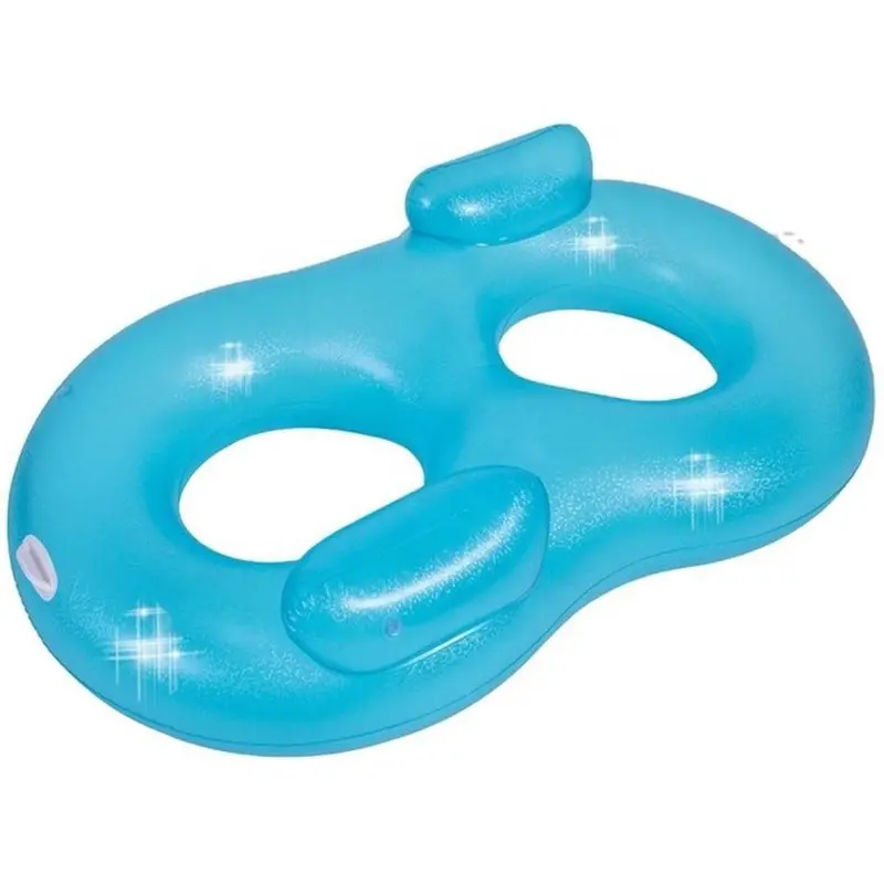 Sun Club Mosaic Duo Water Lounger - Inflatable Pool Ring - Colour Blue - Jilong 1