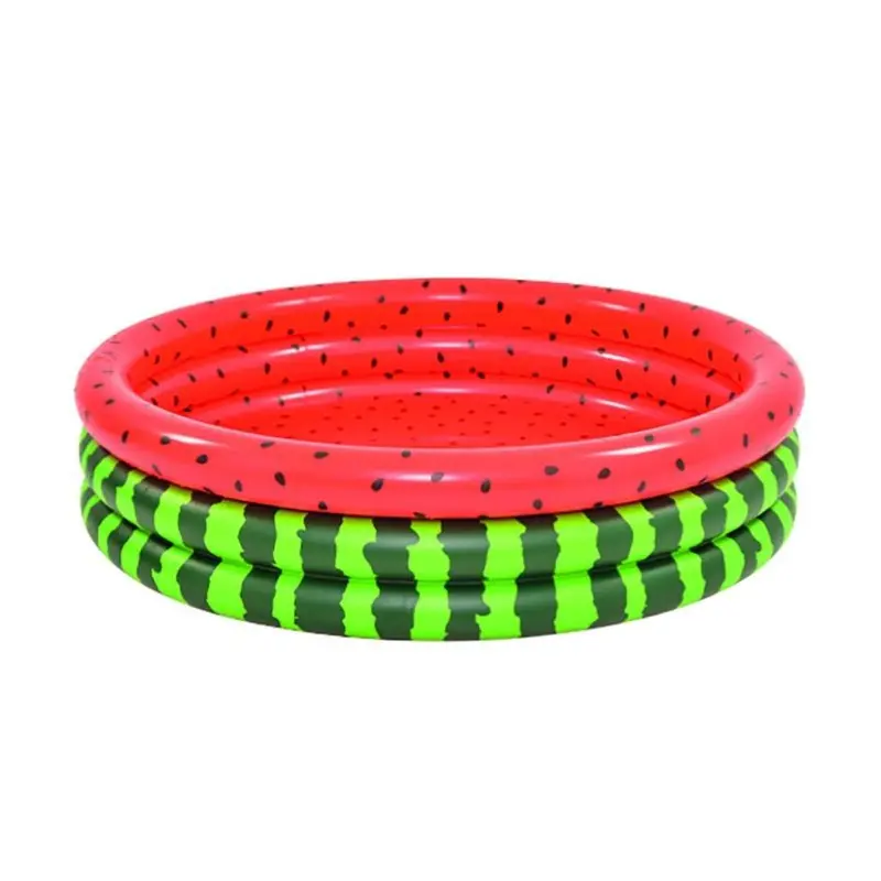 Sun Club Watermelon Shaped Inflatable Kids Pool - Red And Green - Jilong 1