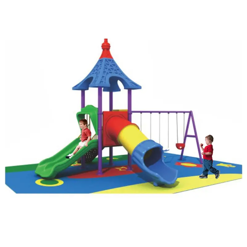 Three Swings And Two Slides Playground 1