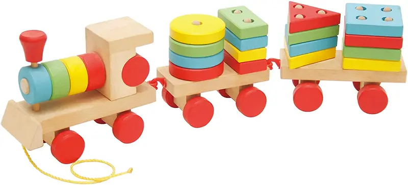 Train Shaped Wooden  Toy 1