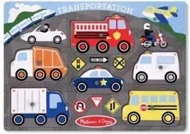 Transports Peg Puzzle - Big Size 2
