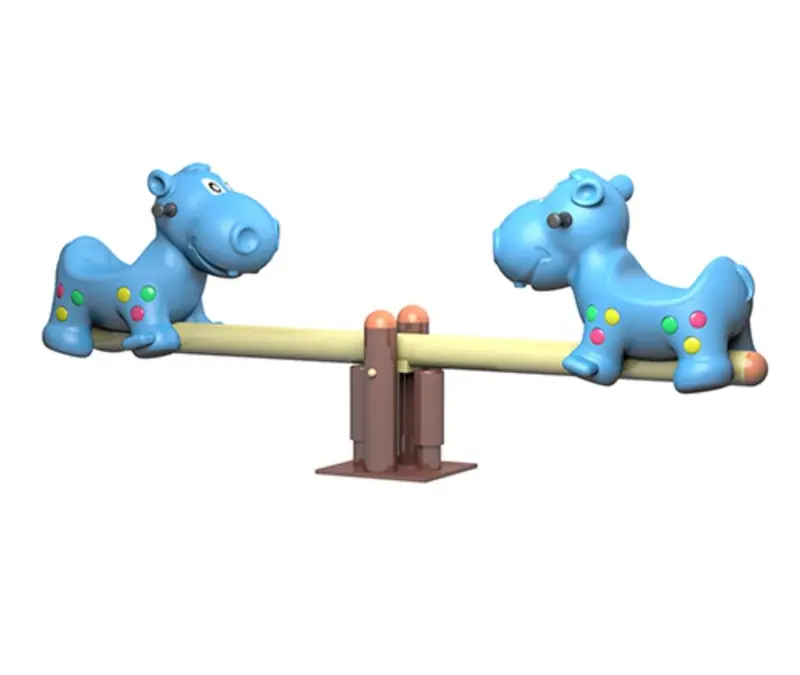 Two Seaters Outdoor Seesaw In Hippo Style 1