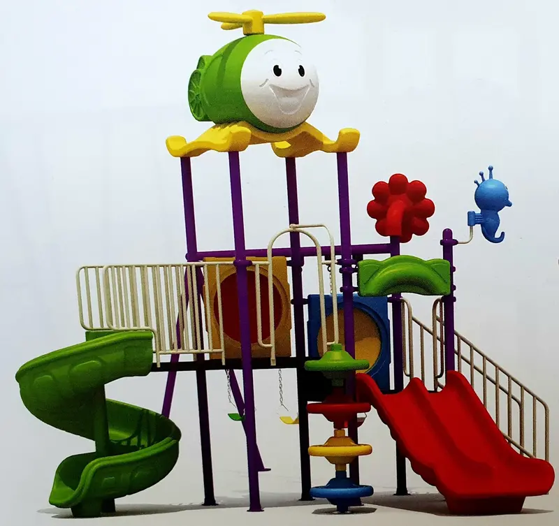 Two Slides And Three Swings Playground.. 1