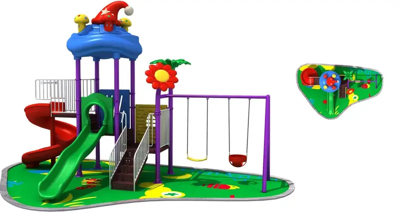 Two Slides And Two Swings Playground 1