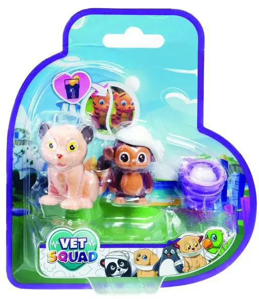 Vet Squad - Animals -Pack Of 3 - Baby Lion & Baby Monkey - Suitable For 4 Years And Above 1