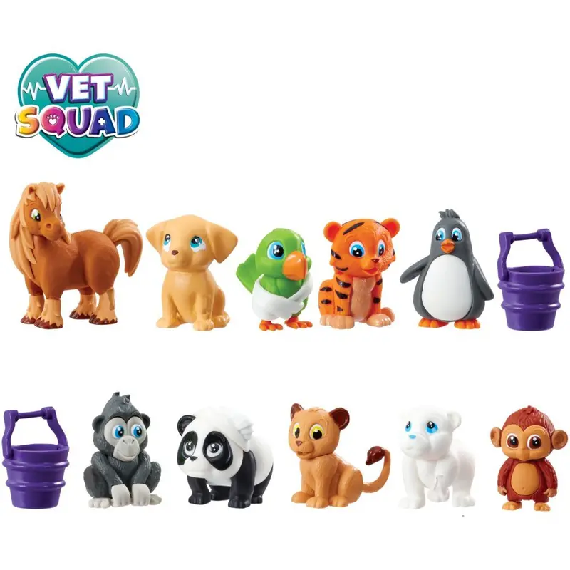 Vet Squad - Animals -Pack Of 5 - Horse, Dog, Parrot, Tiger & Penguin - Suitable For 4 Years And Above 1