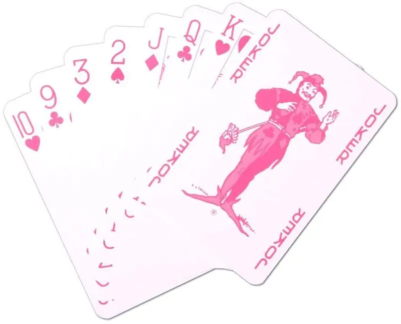Waddington Number1 Pink Playing Card 1
