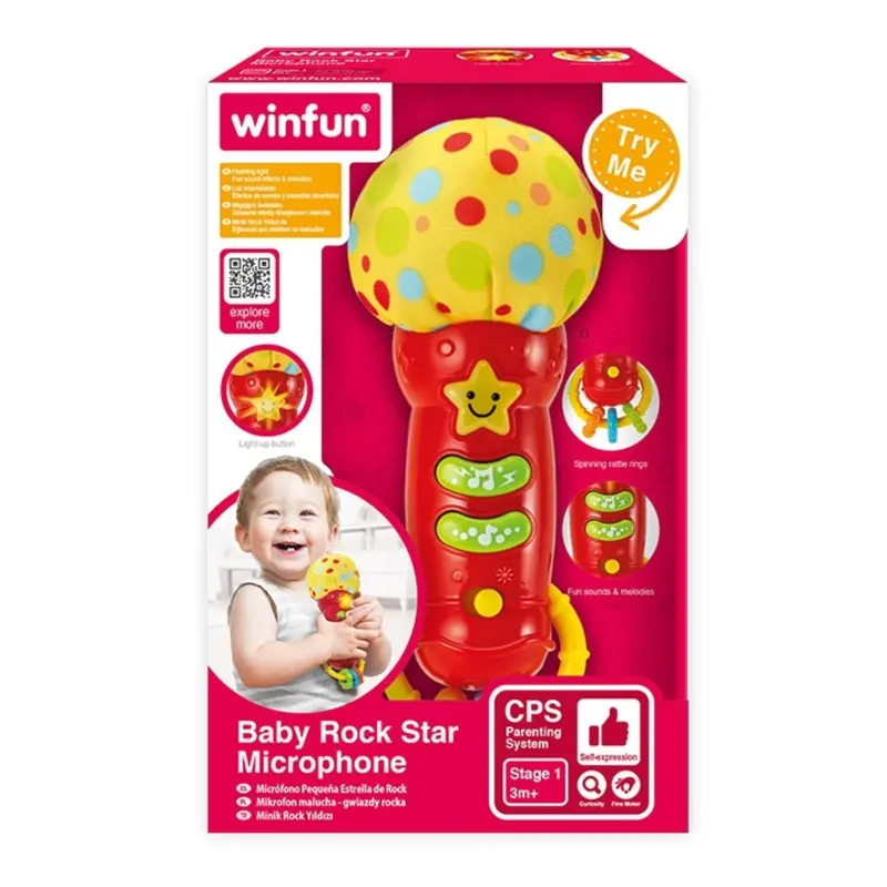 Winfun Baby Rock Star Microphone - Mics For Kids Age 3M+ (Red) 1