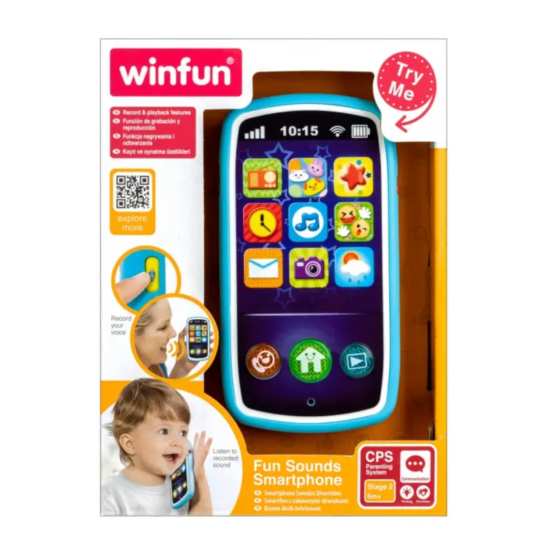 Winfun Fun Sounds Smartphone, Multi Color Early Learner Toys For Kids Age 6M+ 1