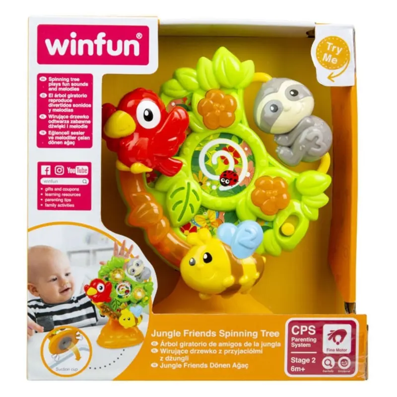Winfun Jungle Friends Spinning Tree With Light And Sound 1