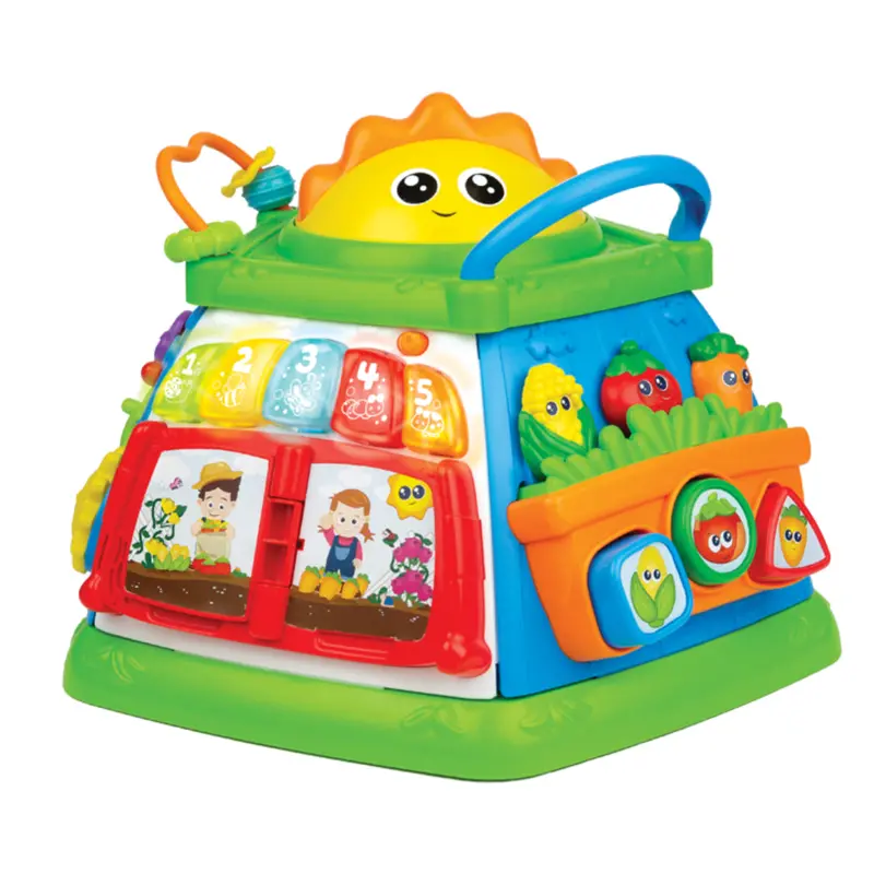 Winfun Lil Greenthumb Activity Cube - 6 Months And Up, Lights, Sound Effects And Music 1