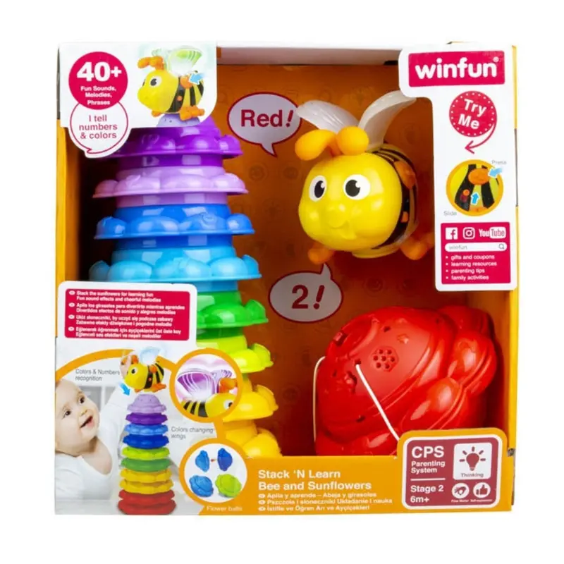 Winfun Musical Stackable Tower Bee And Sunflowers +6M 1