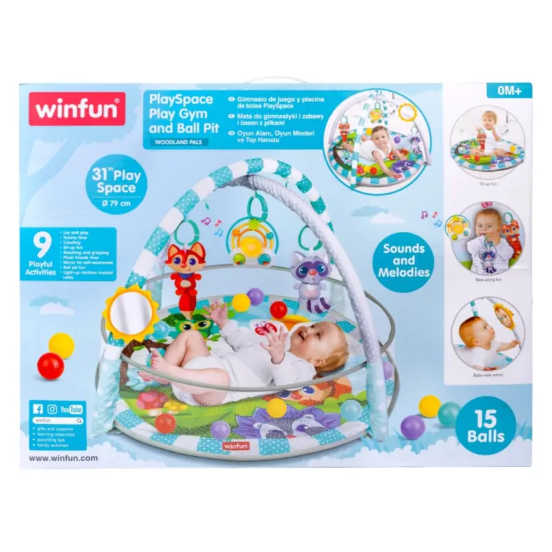 Winfun Play Space Play Gym/Ball Pit - Multi Color - Newborn And Up 1