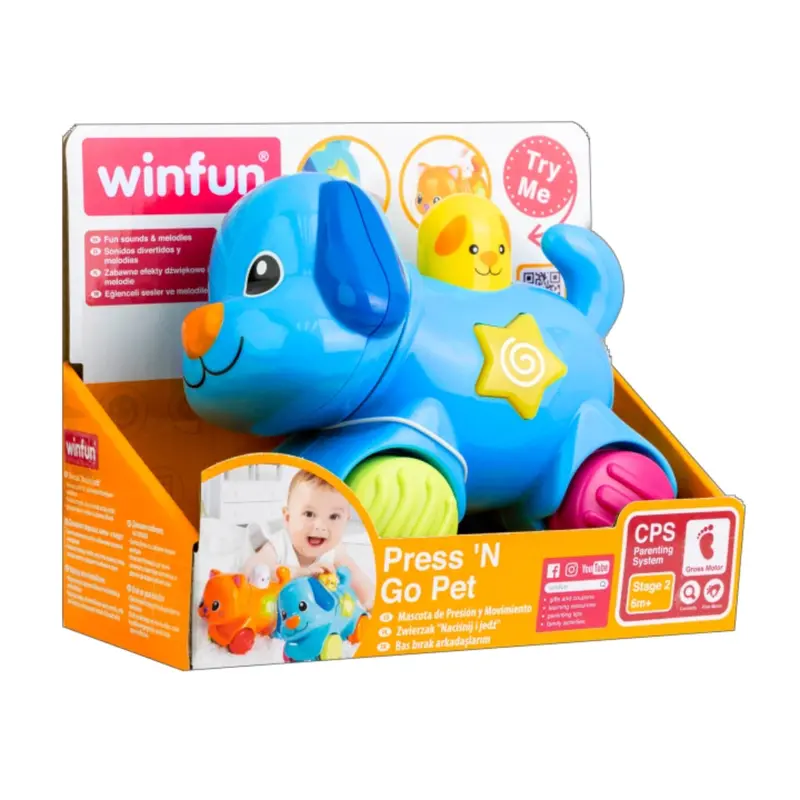 Winfun - Press N Go Pet - Puppy - Blue 1