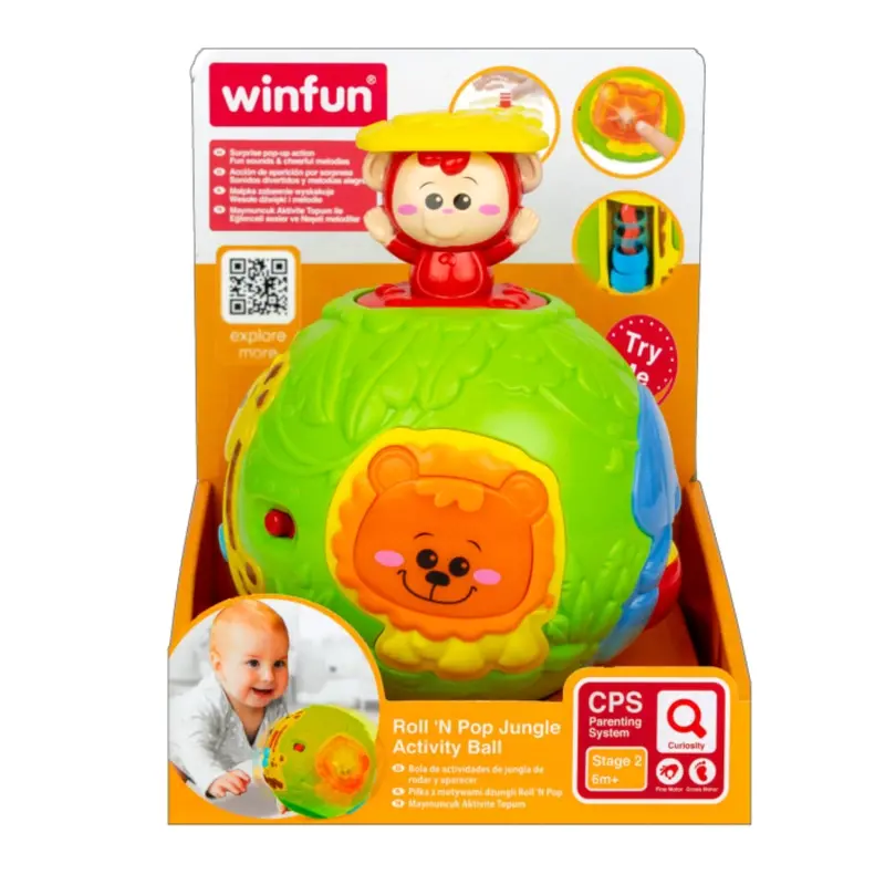Winfun Roll N Pop Jungle Activity Ball 1