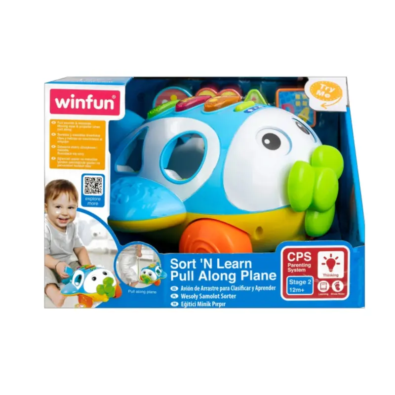 Winfun Sort And Learn Pull Along Plane 1