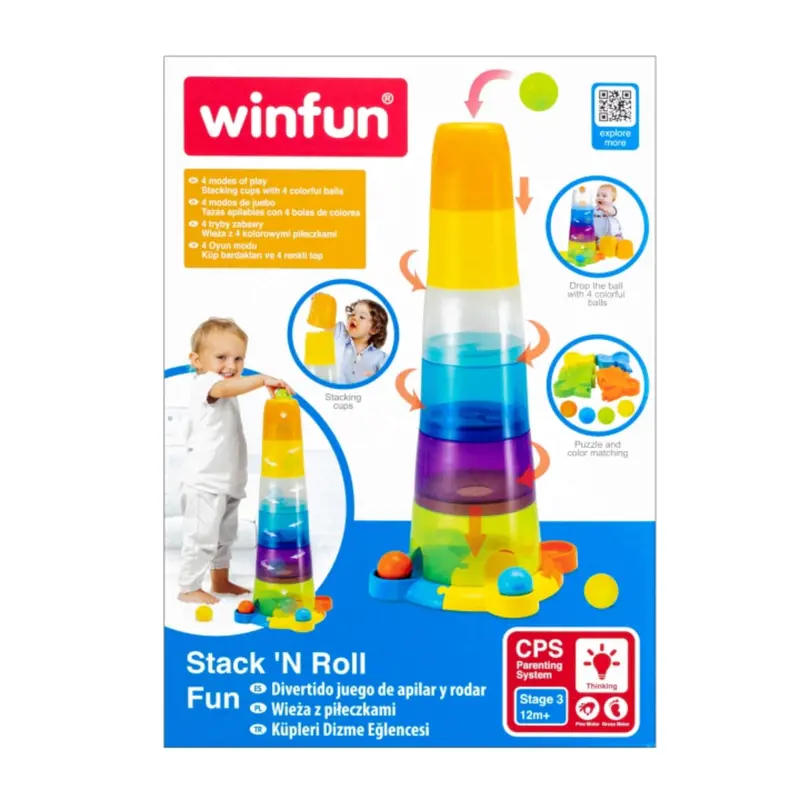 Winfun Stack'n Roll Fun Activity Toys For Kids Age 12M+ 1