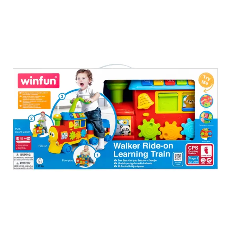 Winfun Walker Ride-On Learning Train - Boy Or Girl Ages 12 To 36 Months 1