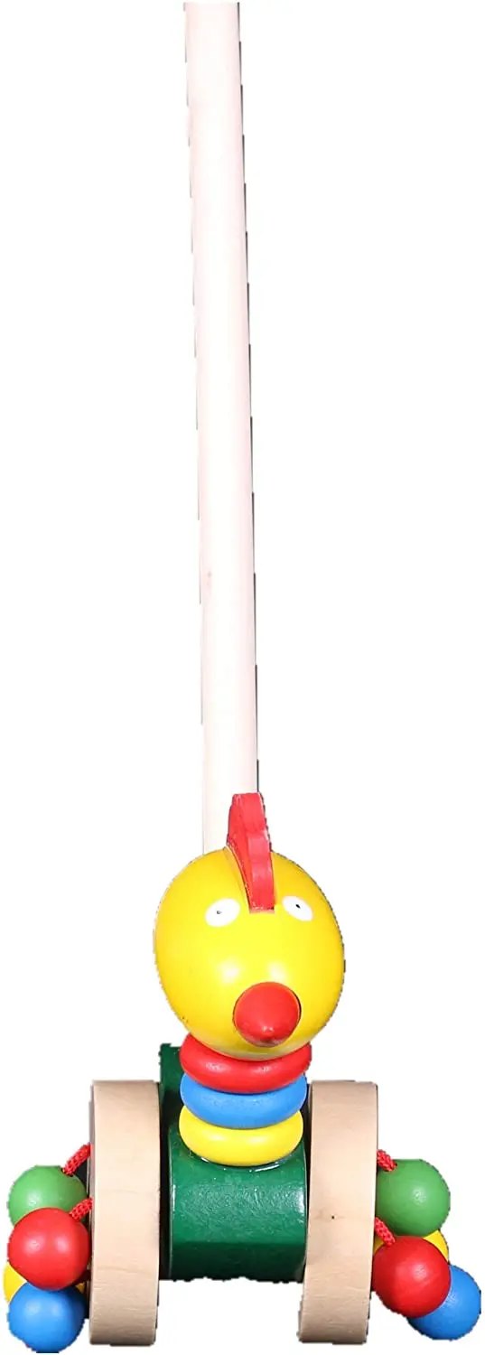 Wooden Cartoon Trolley-Pointed Chicken 1