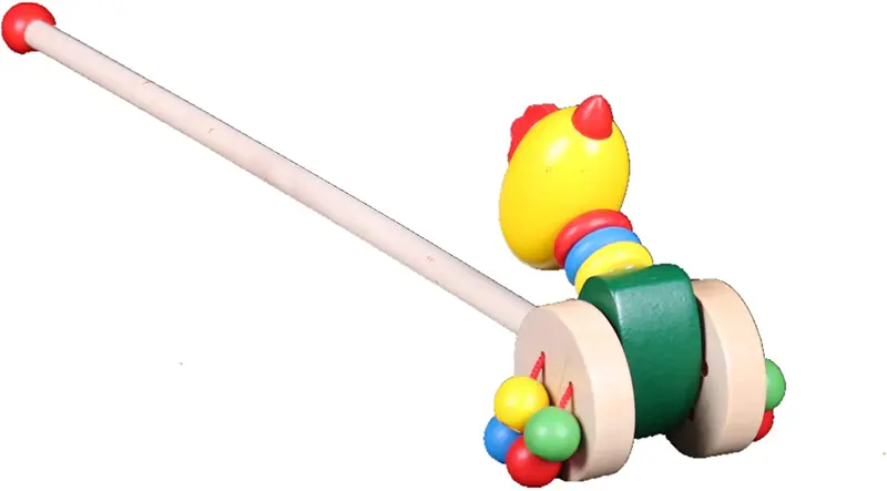 Wooden Cartoon Trolley-Pointed Chicken 2