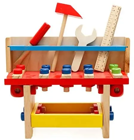 Wooden Puzzle Tool Table Educational Toy 1