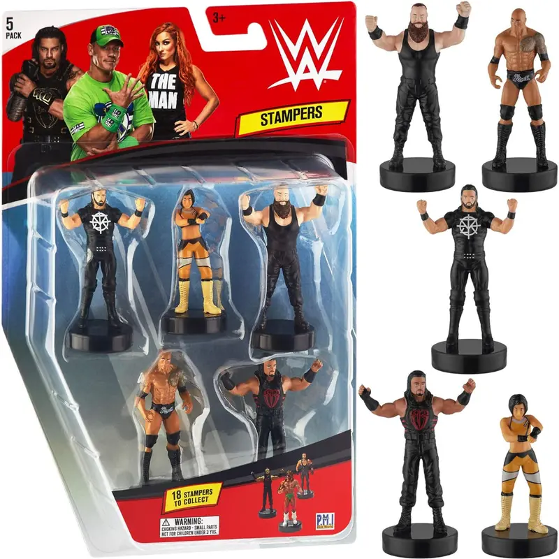 Wwe Stampers Blister & Deluxe - 5 (S1) ,Self-Inking Wwe Figure Toys For Craft 1
