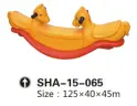 Yellow Indoor Playground - Horse Shaped Seesaw Rocking Horse 1