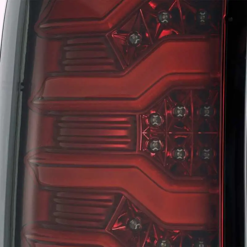 Alpharex 14-18 Chevrolet Silverado 1500 Pro-Series Led Tail Lights Red Smoke 2