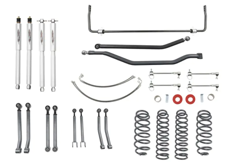 Belltech Trail Performance 4-Inch Lift Kit With Rear Sway Bar For 2007–2017 Jeep Wrangler Rubicon Unlimited Jk (4-Door) 1