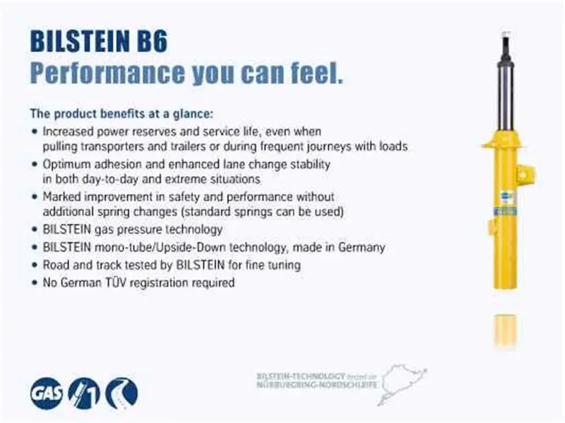 Bilstein B6 4600 Monotube Front Shock — For 2017–2020 Ford F-250/F-350 Super Duty (2Wd) 1