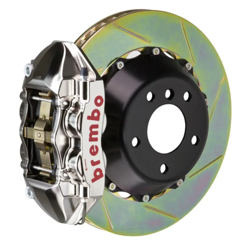 Brembo Gtr Big Brake Kit — Rear, 4-Piston Billet Calipers With 380X28Mm Slotted Two-Piece Rotors, Nickel Finish (Fits 1996–2005 Ferrari 550/575 Excl. Gtc) 1