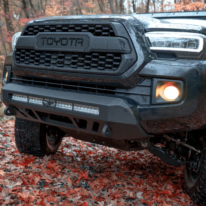 Cali Raised Stealth Front Bumper For 2016–2023 Toyota Tacoma – Led Light Bar Ready, No Bull Bar 1