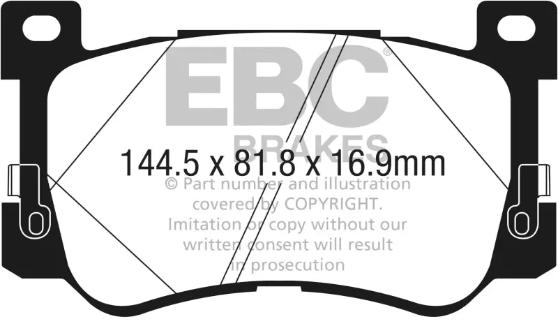 Ebc 2017+ Genesis G90 5.0L Yellowstuff Front Brake Pads 1