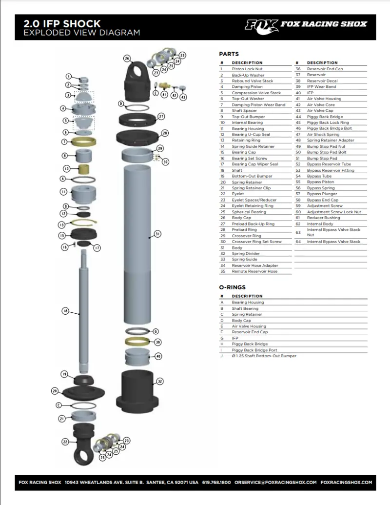 Fox Titanium Shock Shaft – 0.875-Inch Od, 9.880-Inch Total Length, 1.800-Inch Shoulder Length, 17-4 Stainless Steel 1