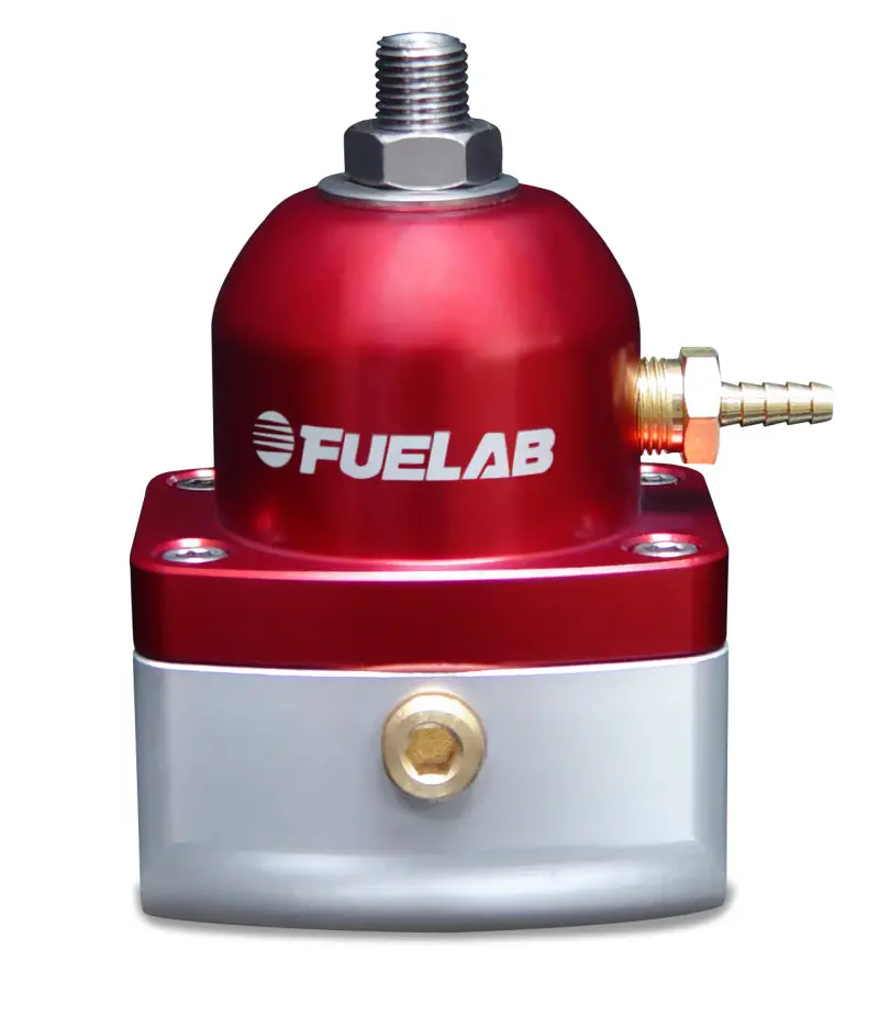 Fuelab 515 Adjustable Fuel Pressure Regulator – 25–90 Psi Range, Dual -10An Inlets, Single -6An Return, Red Finish 1