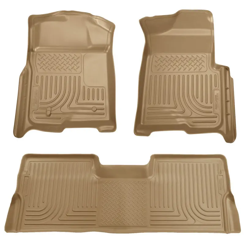 Husky Liners 09-12 Ford F-150 Super Crew Cab Weatherbeater Combo Tan Floor Liners 2