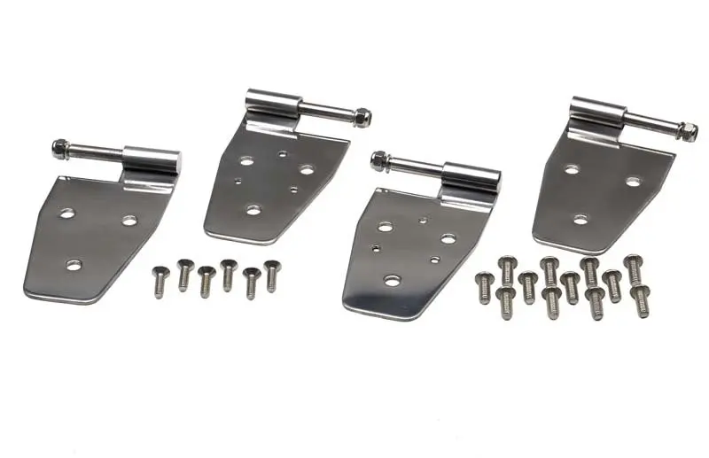 Kentrol Polished Silver Door Hinge Kit For 1987–1995 Jeep Wrangler Yj – 4-Piece Set 1