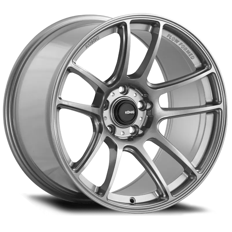 Konig Heliogram 18X8.5 5X108 Et42 Titanium Metallic Knurled Bead Flow Formed 1