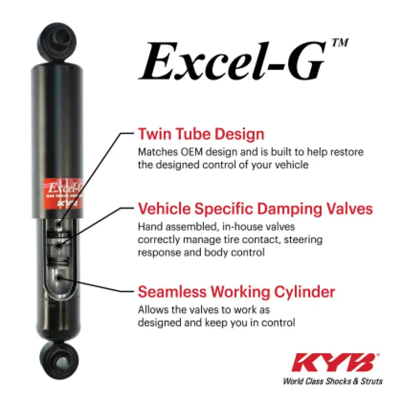 Kyb Excel-G Rear Shock Absorber For 2018+ Audi Q5, Q5 Phev & Q5 Sportback (Excludes Models With Electronic Suspension) 1