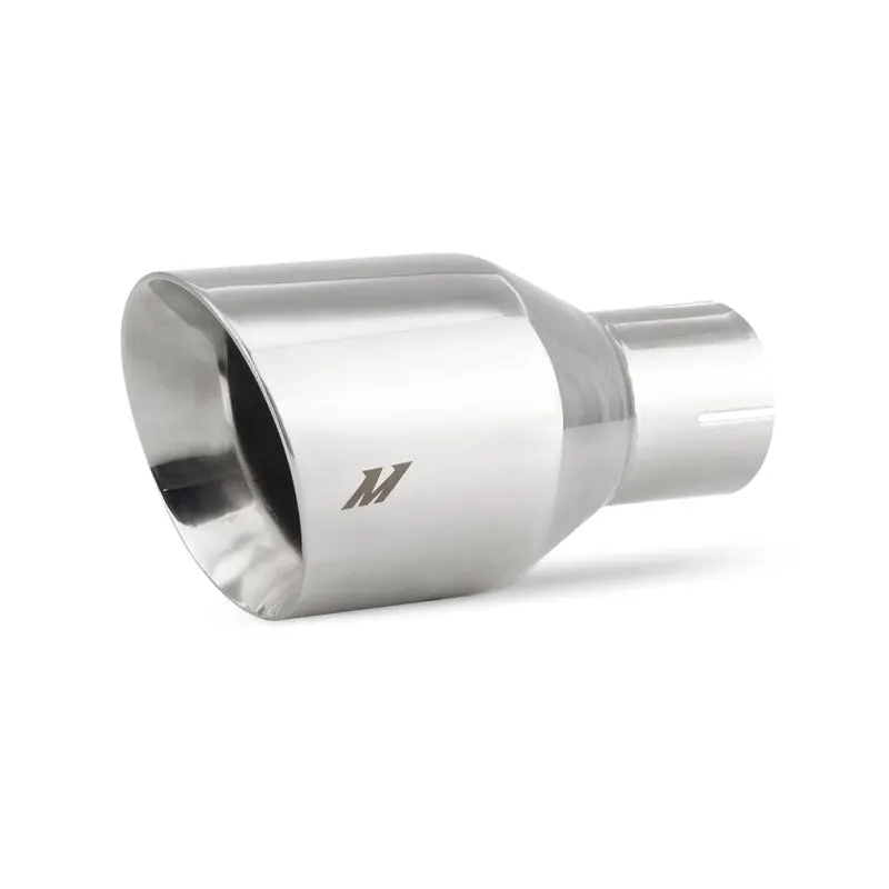 Mishimoto Clamp-On Double-Wall Exhaust Tip – 2.5-Inch Inlet, Slash-Cut Design, Polished Finish 1