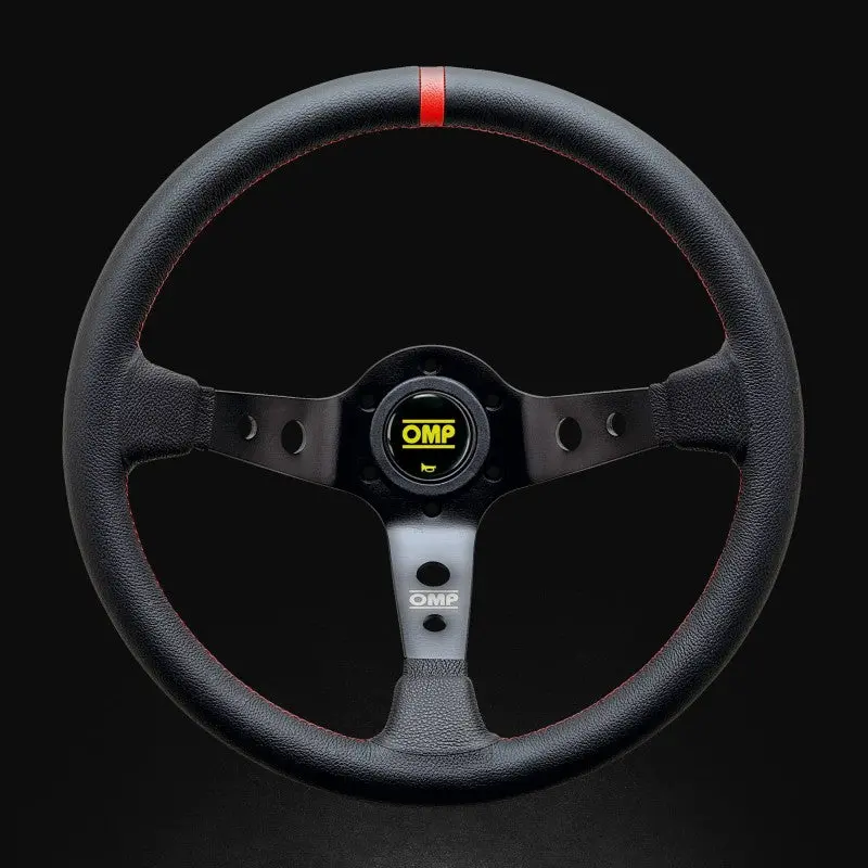 Omp Corsica Racing Steering Wheel – 350Mm Diameter, Black & Red Accents 1