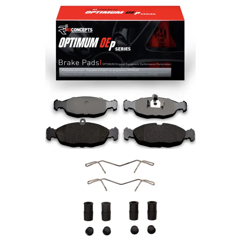 R1 Optimum Oe Brake Pad & Hardware Kit For 1995–1999 Chevrolet Tigra (Mexico) 1